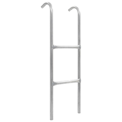 2-stufige Trampolinleiter Stahl Silbern 102,6 cm