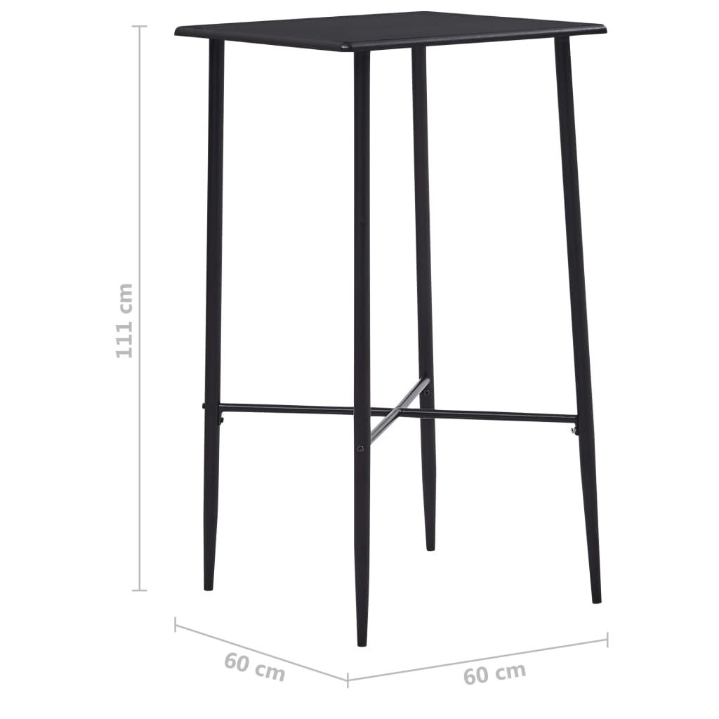 vidaXL 5-tlg. Bar-Set Stoff Schwarz