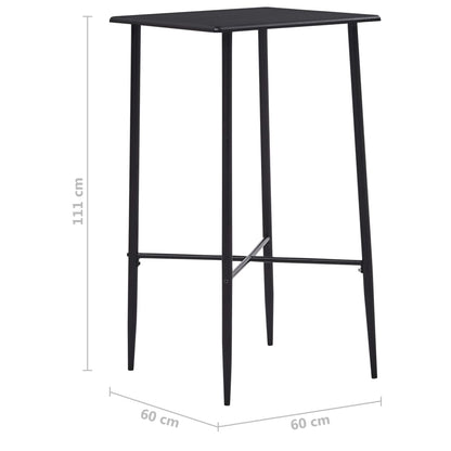 vidaXL 5-tlg. Bar-Set Stoff Schwarz