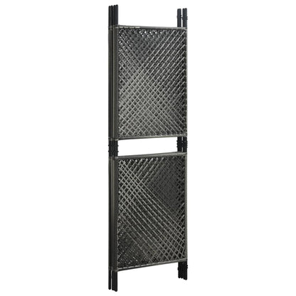 vidaXL 4-tlg. Raumteiler Poly Rattan Anthrazit 240 x 200 cm