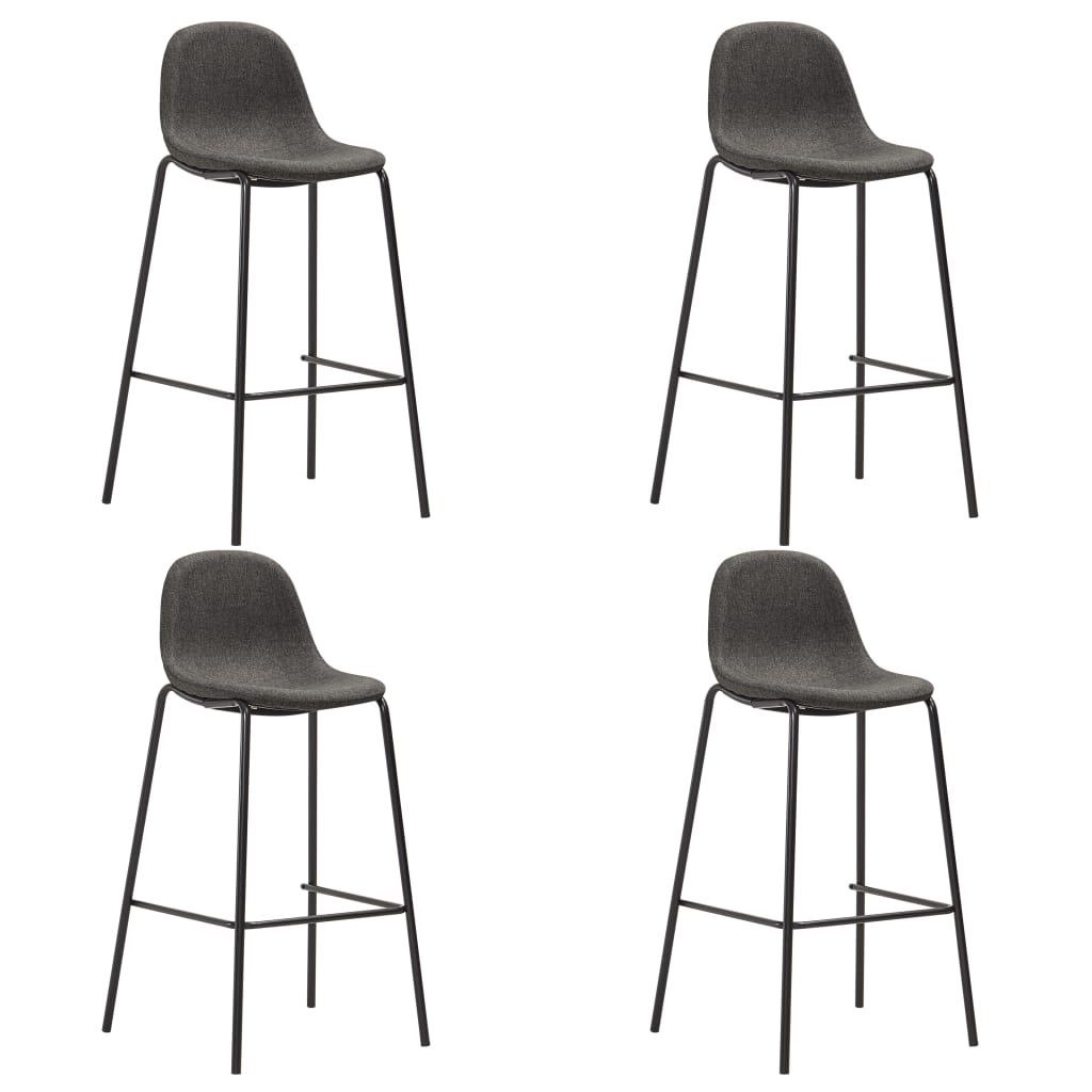 vidaXL Ensemble de bar 5 pièces tissu gris foncé