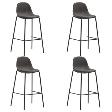 vidaXL 5-tlg. Bar-Set Stoff Dunkelgrau