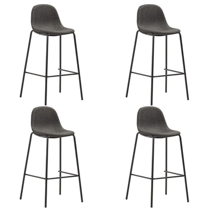vidaXL Ensemble de bar 5 pièces tissu gris foncé