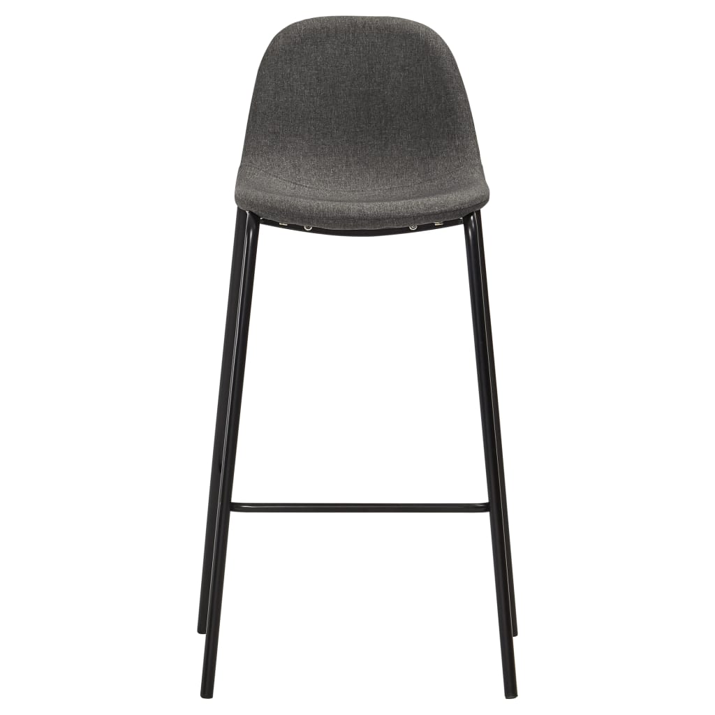 vidaXL Ensemble de bar 5 pièces tissu gris foncé