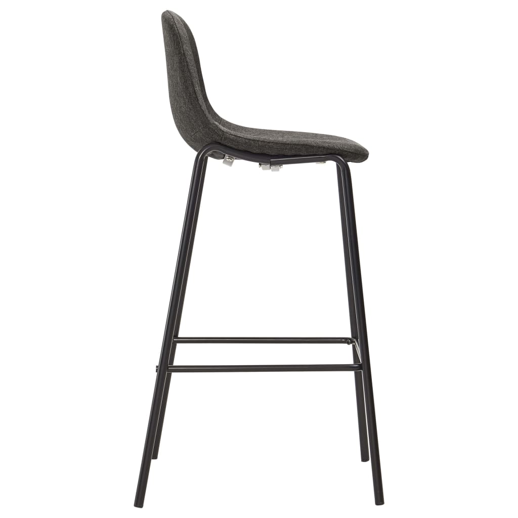 vidaXL Ensemble de bar 5 pièces tissu gris foncé