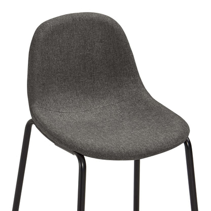 vidaXL Ensemble de bar 5 pièces tissu gris foncé