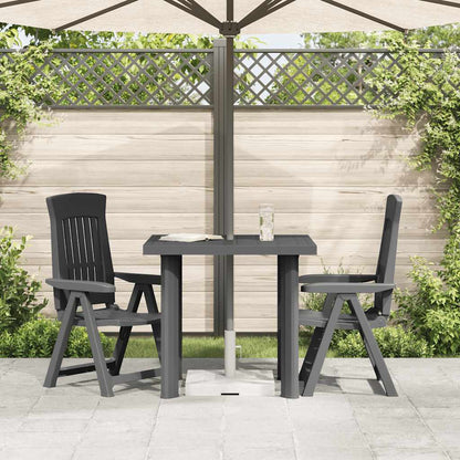 Gartentisch Anthrazit 80x75x72 cm Kunststoff