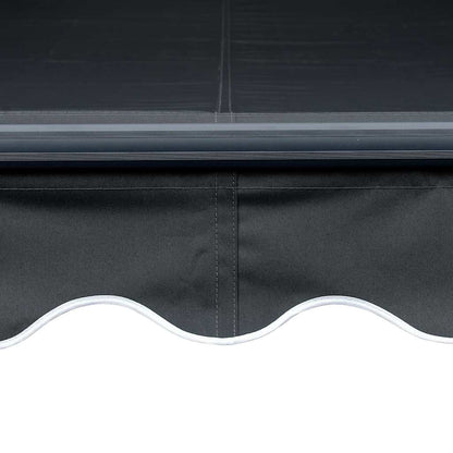 vidaXL Markise Manuell Einziehbar mit LED 300x250 cm Anthrazit