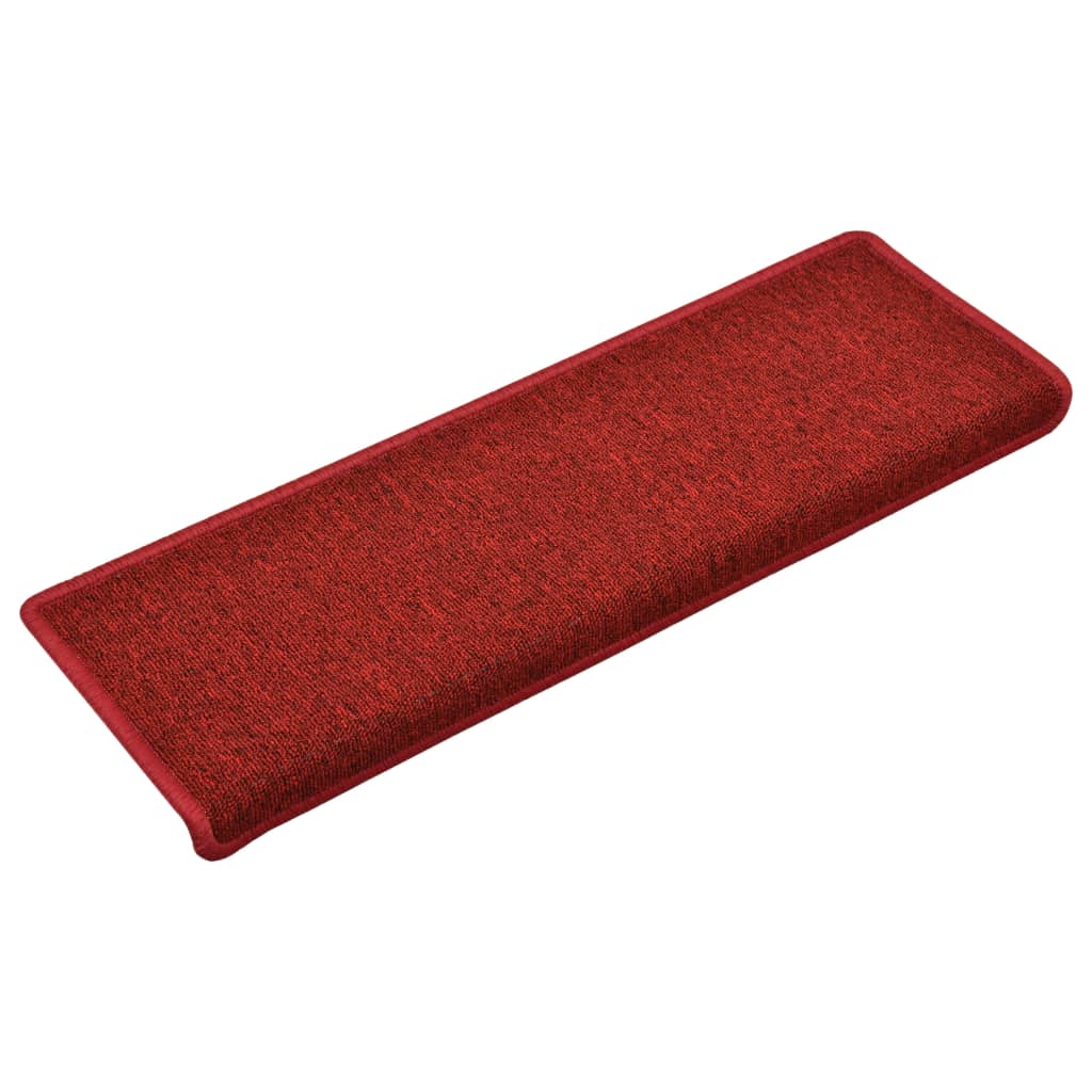 Stufenmatten 15 Stk. 65x21x4 cm Rot Rechteckiger Rand