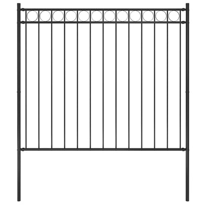 vidaXL Gartenzaun Stahl 1,81x1,5 m Schwarz