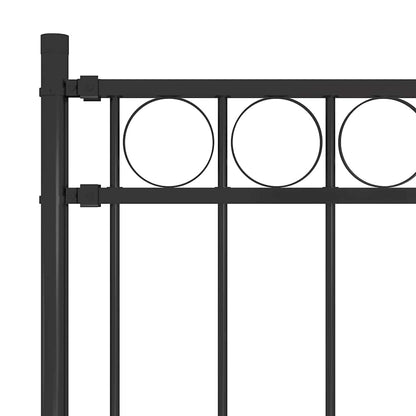 vidaXL Gartenzaun Stahl 1,81x1,5 m Schwarz