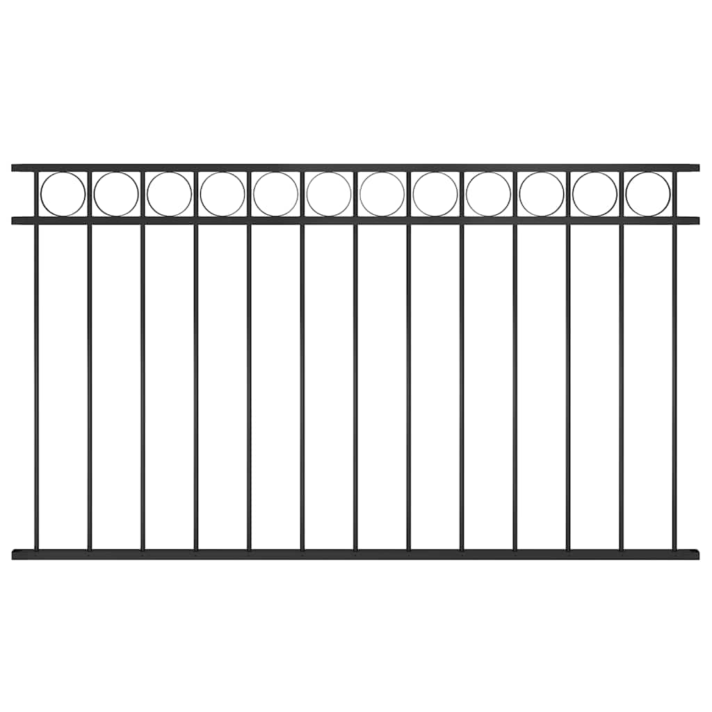 vidaXL Zaunelement Stahl 1,7x0,8 m Schwarz