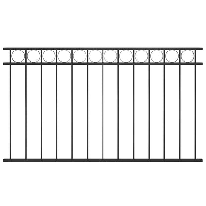vidaXL Zaunelement Stahl 1,7x0,8 m Schwarz