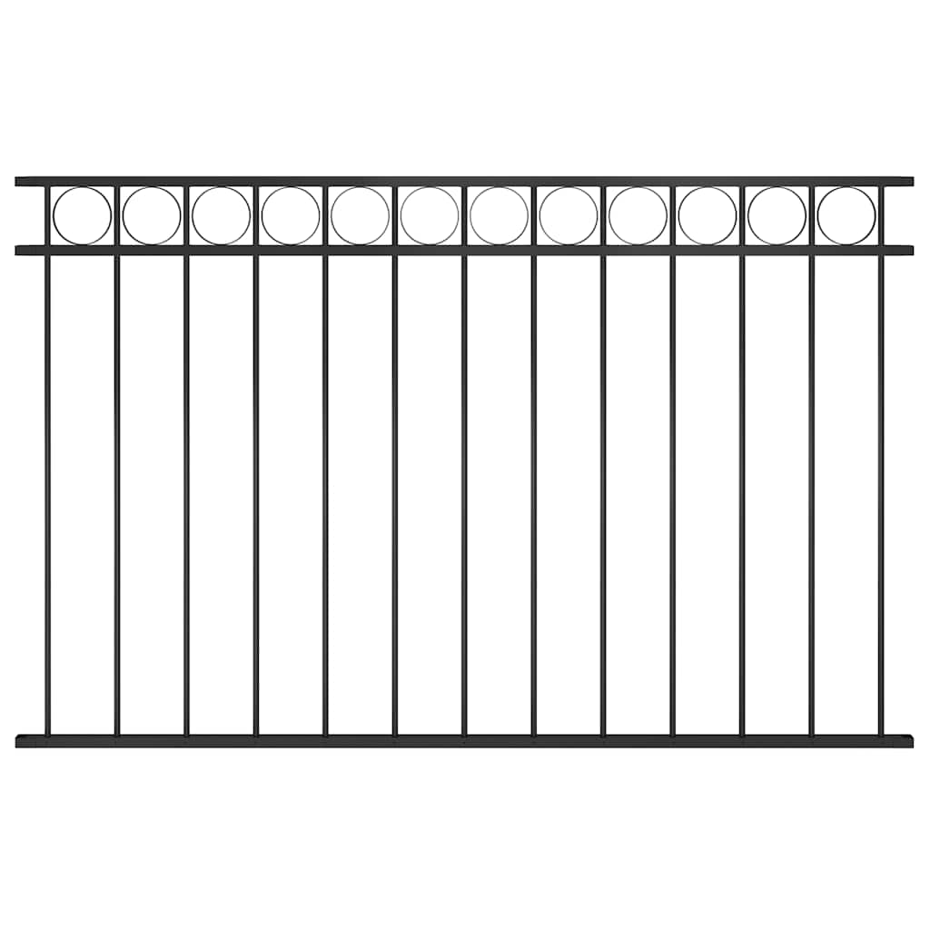 vidaXL Zaunelement Stahl 1,7 x 1 m Schwarz
