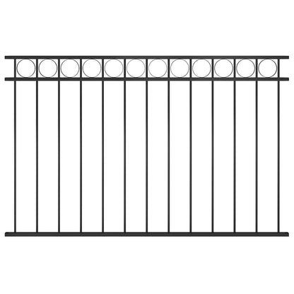 vidaXL Zaunelement Stahl 1,7 x 1 m Schwarz