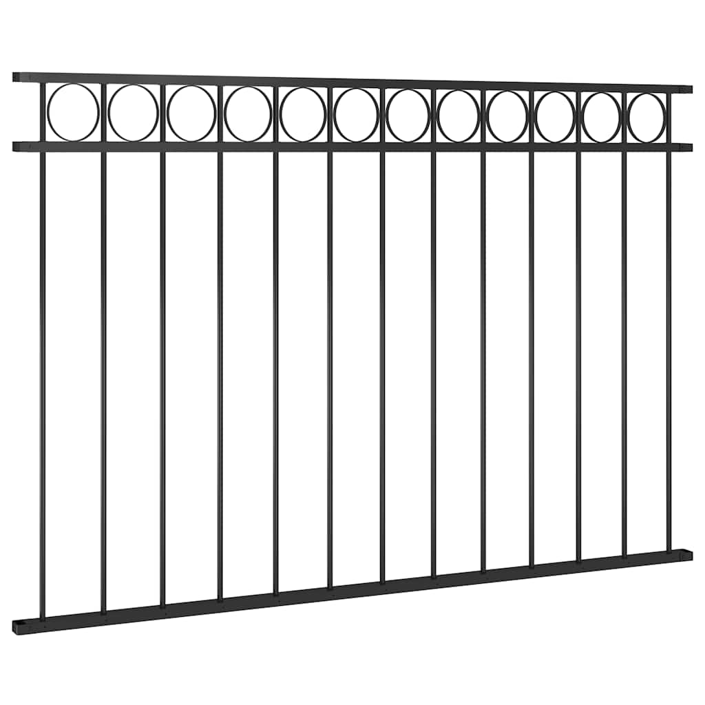 vidaXL Zaunelement Stahl 1,7 x 1 m Schwarz