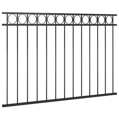 vidaXL Zaunelement Stahl 1,7 x 1 m Schwarz