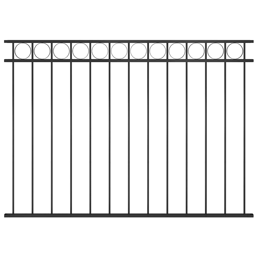 vidaXL Panneau de clôture en acier 1,7 x 1,2 m Noir
