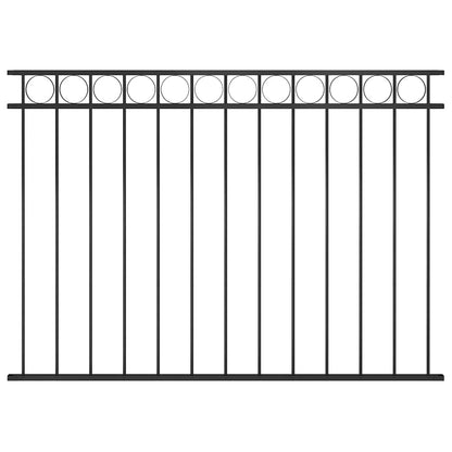 vidaXL Panneau de clôture en acier 1,7 x 1,2 m Noir