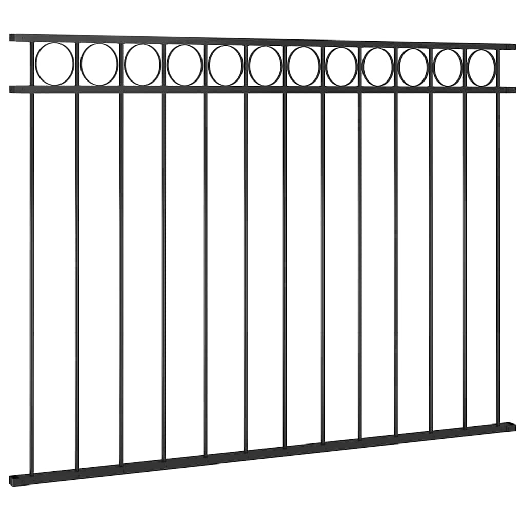 vidaXL Panneau de clôture en acier 1,7 x 1,2 m Noir