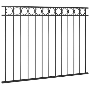 vidaXL Panneau de clôture en acier 1,7 x 1,2 m Noir