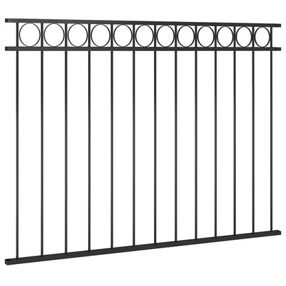 vidaXL Panneau de clôture en acier 1,7 x 1,2 m Noir