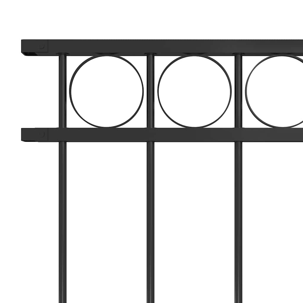 vidaXL Panneau de clôture en acier 1,7 x 1,2 m Noir