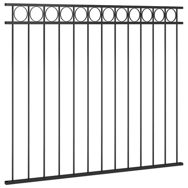 vidaXL Panneau de clôture en acier 1,7x1,5 m Noir