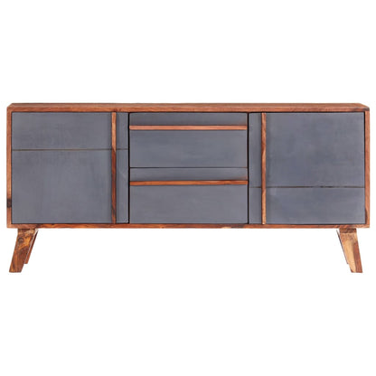 Sideboard Grau 120x30x55 cm Massivholz