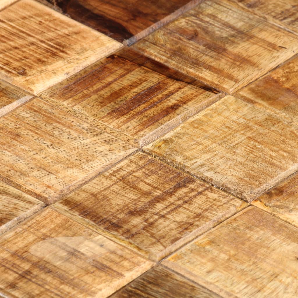 Couchtische 2 Stk. in Block-Design Raues Mango-Massivholz