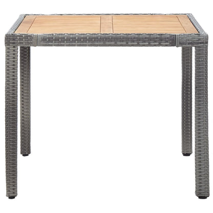 vidaXL 5-tlg. Garten-Essgruppe mit Auflagen Poly Rattan Grau