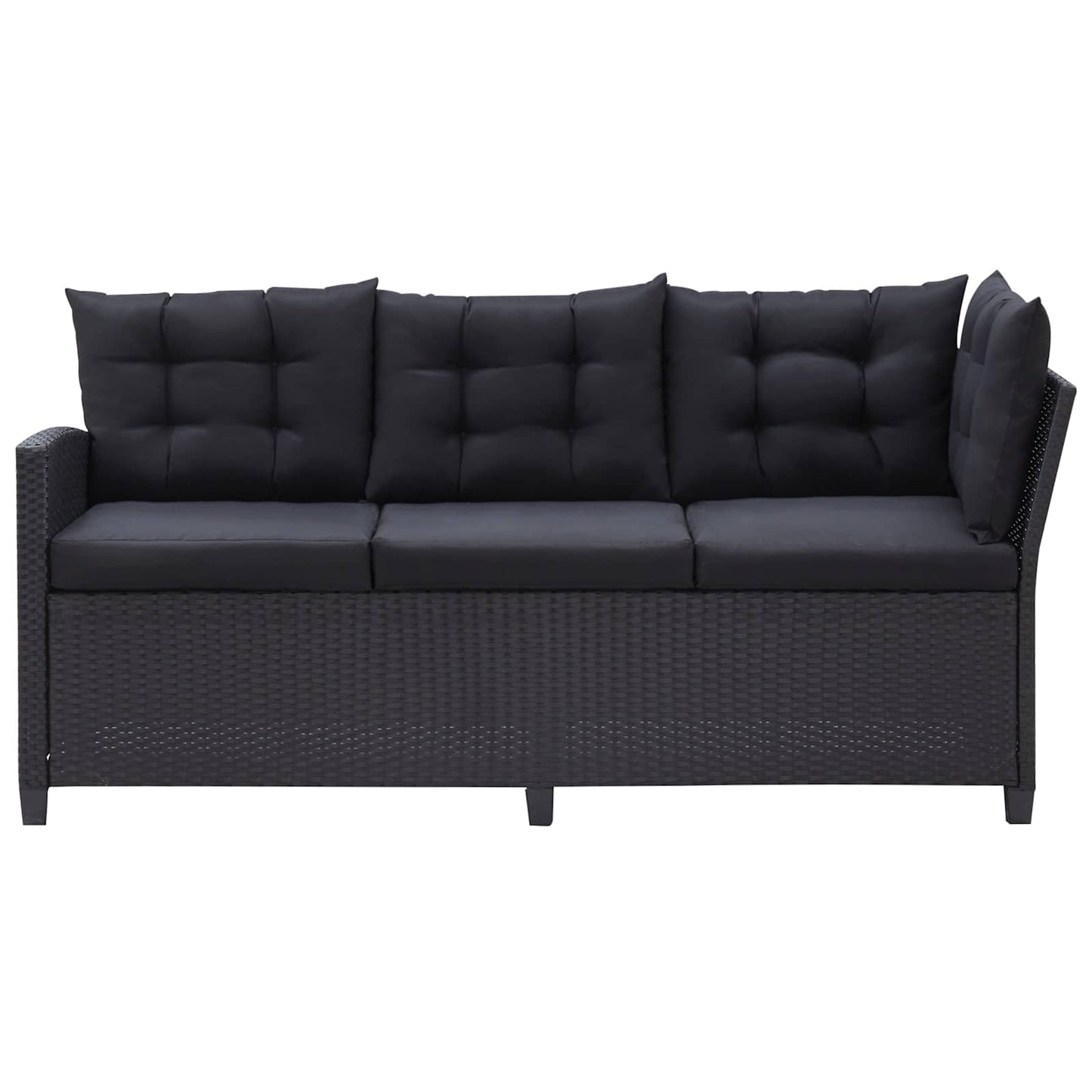 Gartenmöbel-Sets Schwarz Poly-Rattan