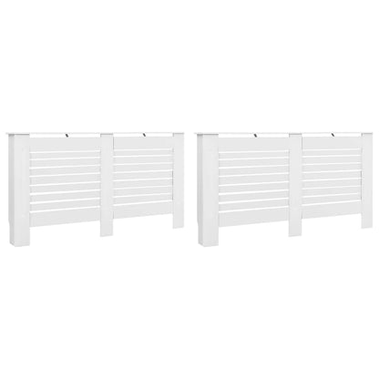 vidaXL Heizkörperverkleidungen 2 Stk. Weiß 152 x 19 x 81,5 cm MDF