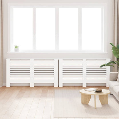vidaXL Heizkörperverkleidungen 2 Stk. Weiß 152 x 19 x 81,5 cm MDF