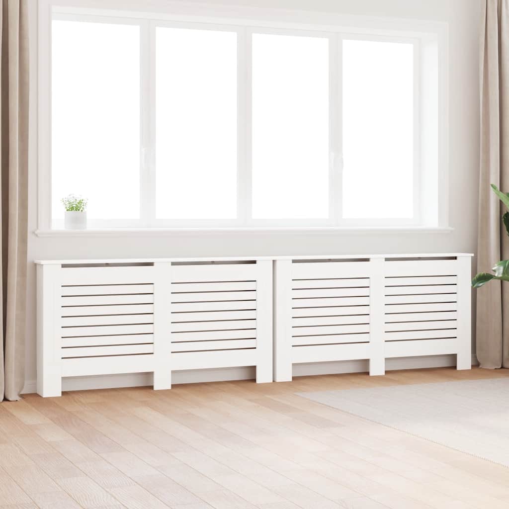 vidaXL Heizkörperverkleidungen 2 Stk. Weiß 152 x 19 x 81,5 cm MDF