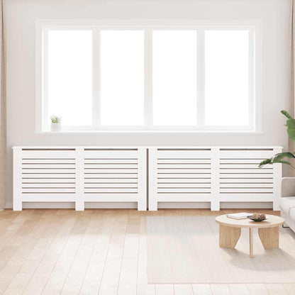 Heizkörperverkleidungen 2 Stk. Weiß 172×19×81,5 cm MDF