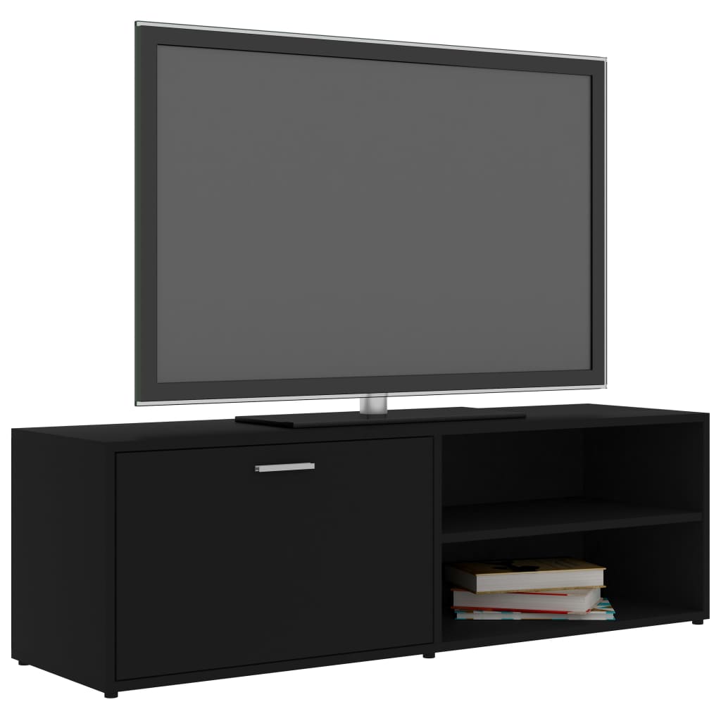vidaXL Meuble TV Noir 120x34x37 cm Bois d'ingénierie