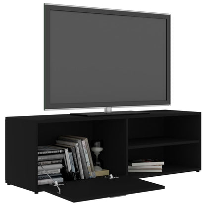 vidaXL Meuble TV Noir 120x34x37 cm Bois d'ingénierie