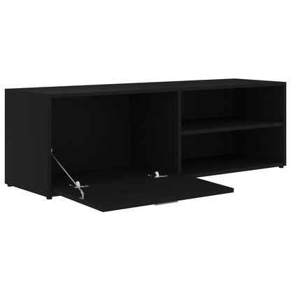 vidaXL Meuble TV Noir 120x34x37 cm Bois d'ingénierie