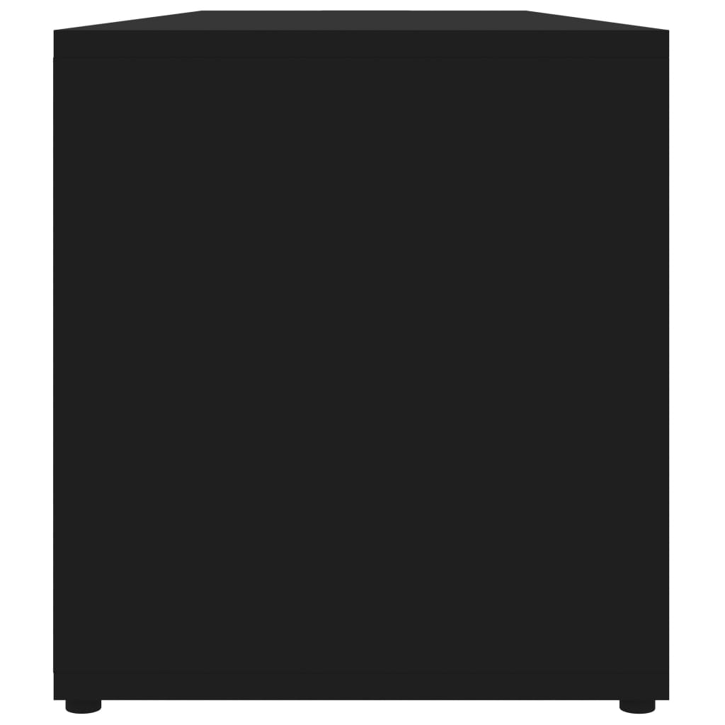vidaXL Meuble TV Noir 120x34x37 cm Bois d'ingénierie