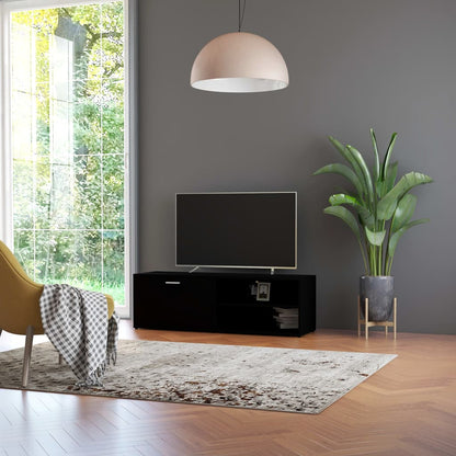 vidaXL Meuble TV Noir 120x34x37 cm Bois d'ingénierie