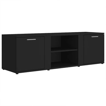 vidaXL Meuble TV Noir 120x34x37 cm Bois d'ingénierie