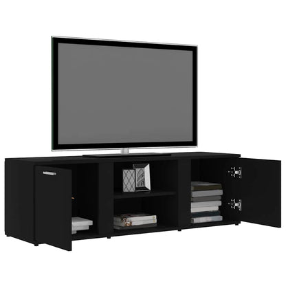 vidaXL Meuble TV Noir 120x34x37 cm Bois d'ingénierie