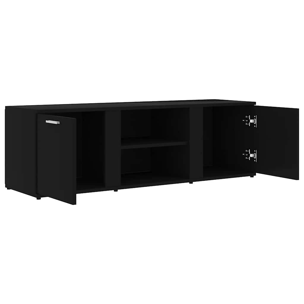 vidaXL Meuble TV Noir 120x34x37 cm Bois d'ingénierie