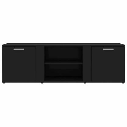 vidaXL Meuble TV Noir 120x34x37 cm Bois d'ingénierie