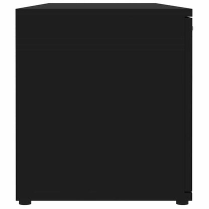 vidaXL Meuble TV Noir 120x34x37 cm Bois d'ingénierie