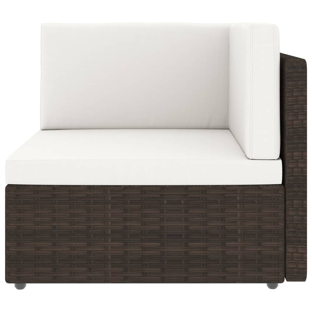 Modulares 2-Sitzer-Sofa Poly Rattan Braun