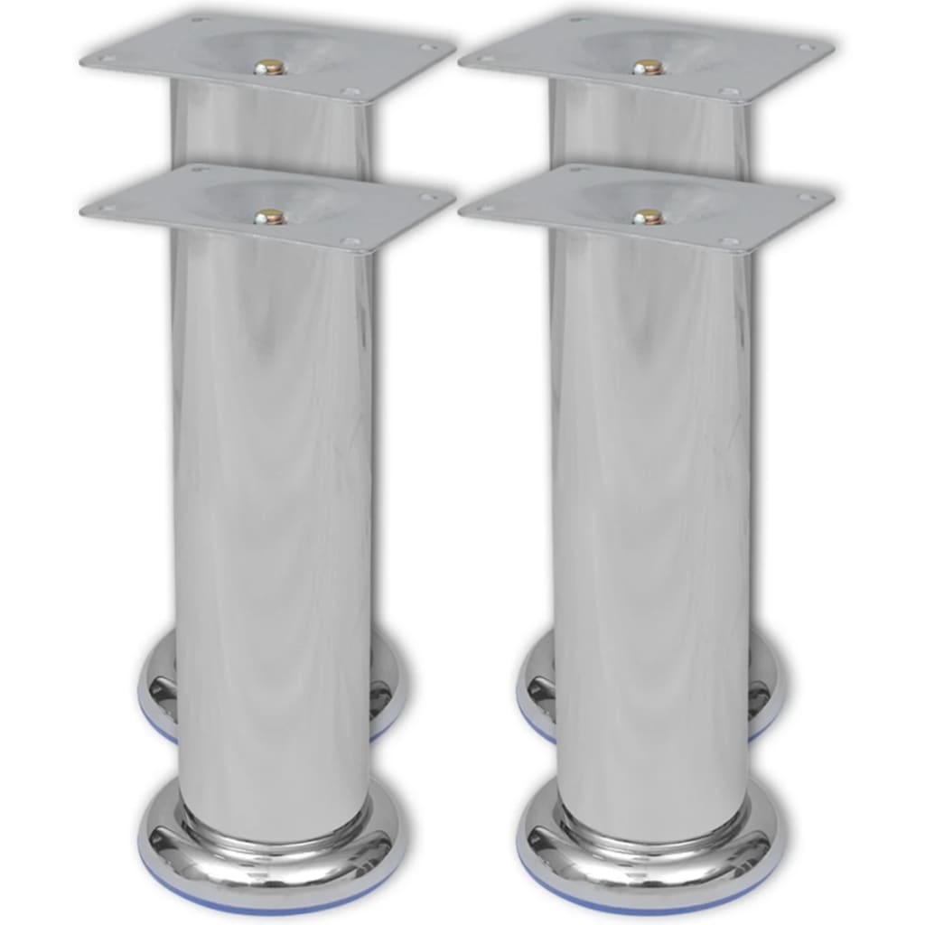 vidaXL Sofabeine 8 Stk. Rund Chrom 180 mm