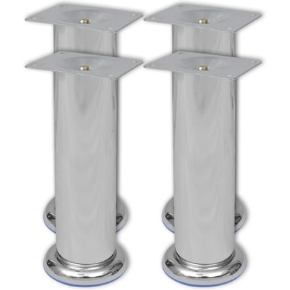 vidaXL Sofabeine 8 Stk. Rund Chrom 180 mm