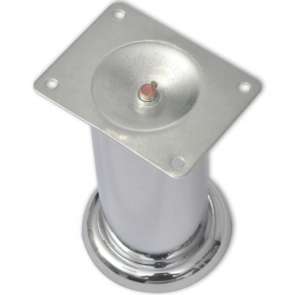 vidaXL Sofabeine 8 Stk. Rund Chrom 120 mm